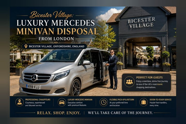 Bicester Village: Luxury Mercedes Minivan Disposal from London - Photo 1 of 7